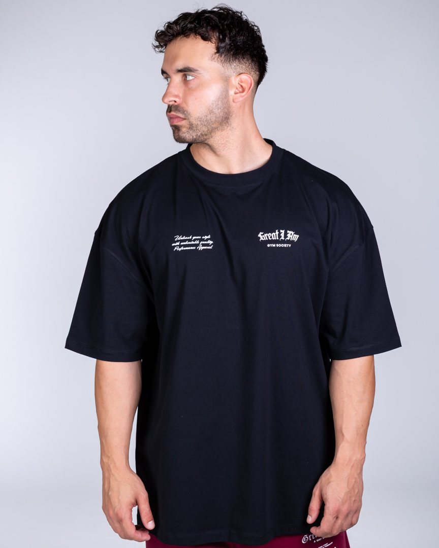 Alternative view of OVERSIZED T-SHIRT GYM SOCIETY BLACK