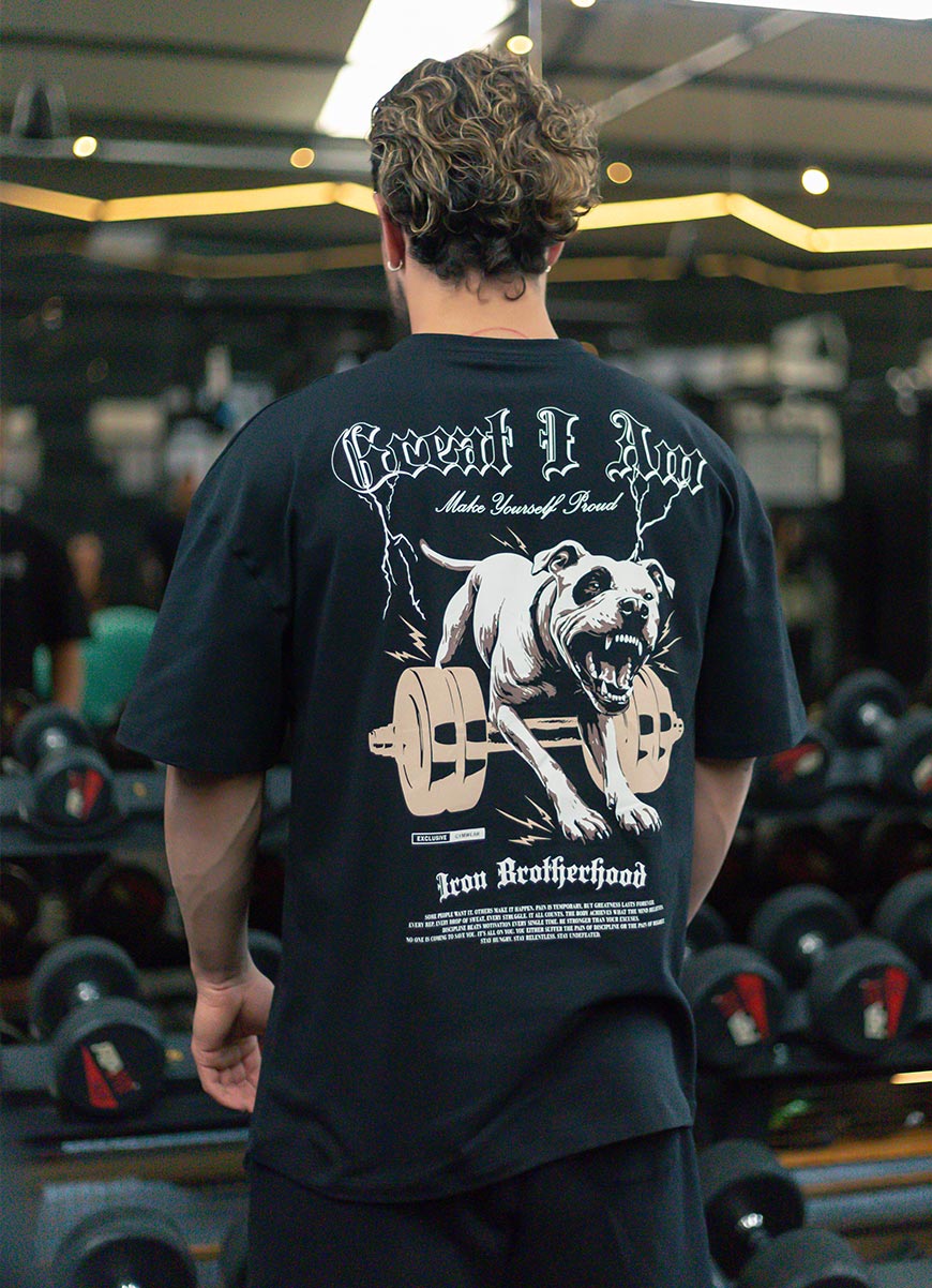 OVERSIZED T-SHIRT PITBULL BLACK - Great I Am