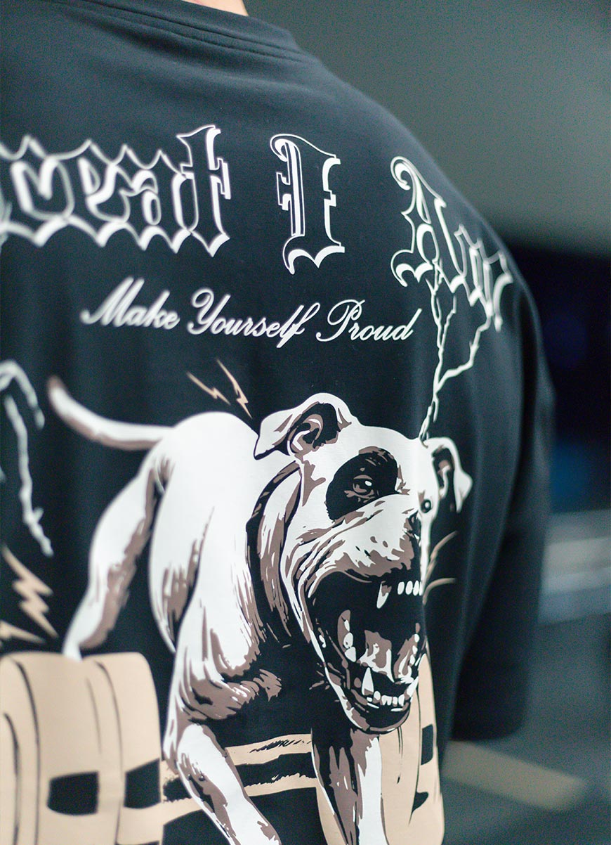 OVERSIZED T-SHIRT PITBULL BLACK - Great I Am