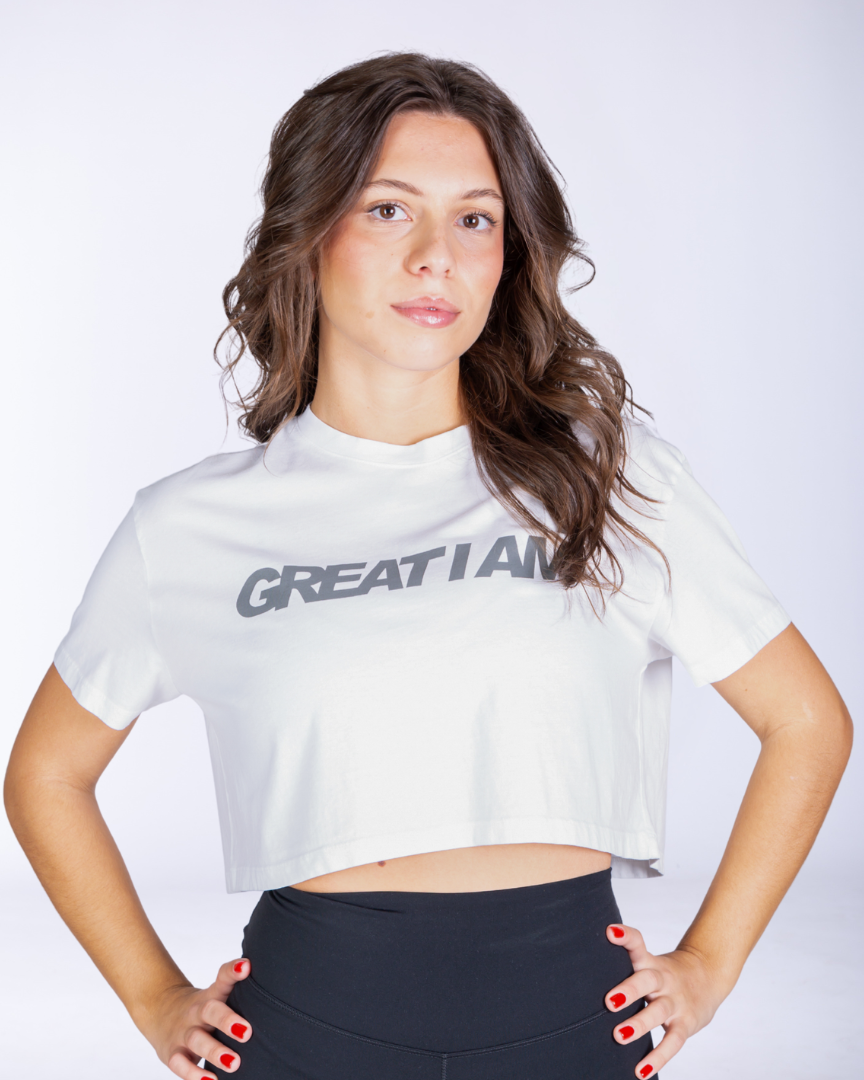GREAT LOGO CROPPED T-SHIRT WHITE