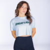 GREAT LOGO CROPPED T-SHIRT BLUE