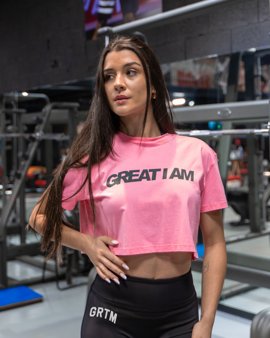 Alternative view of GREAT LOGO CROPPED T-SHIRT PINK