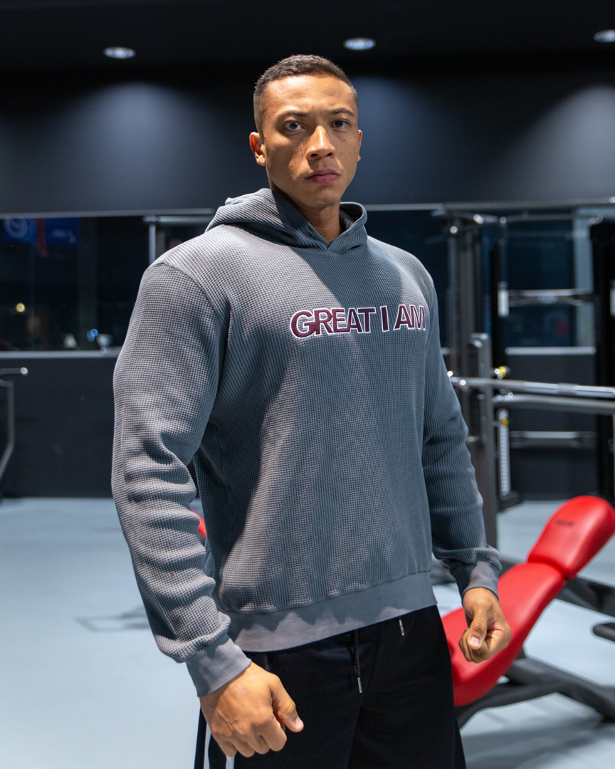 HOODIE TEXTURED GREY - Image 5