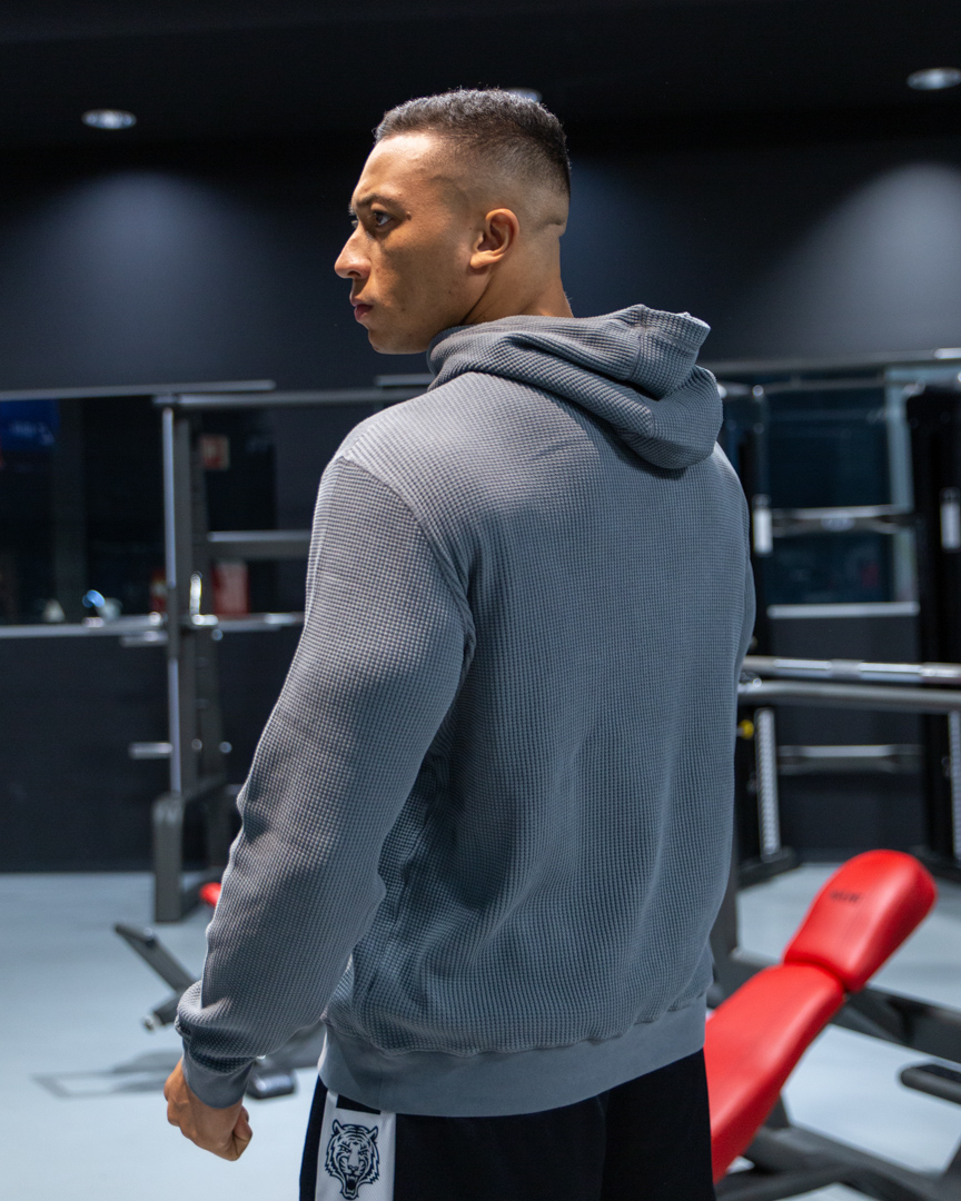 HOODIE TEXTURED GREY - Image 3