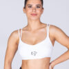 V-FRAME SPORTS BRA LOGO WHITE - Great I Am