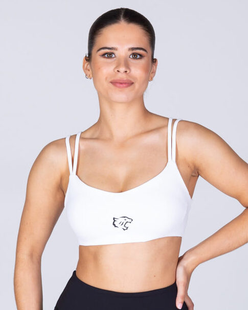 V-FRAME SPORTS BRA LOGO WHITE