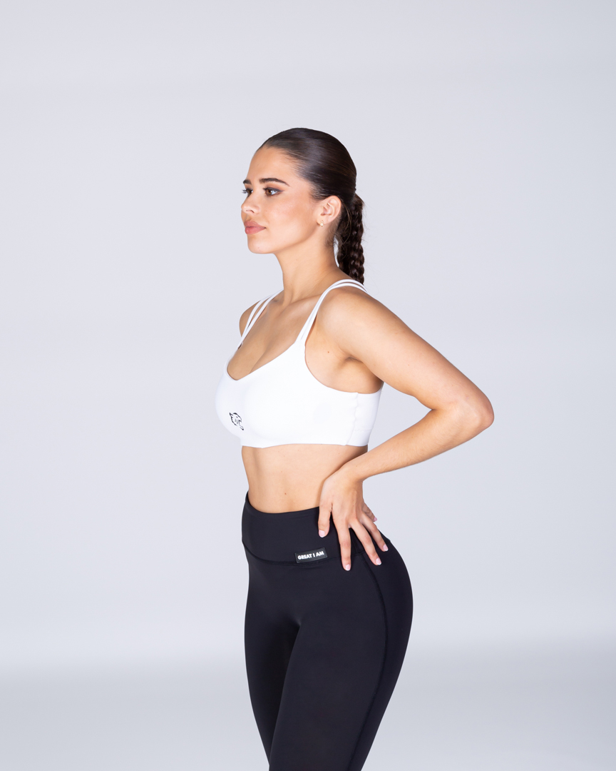 V-FRAME SPORTS BRA LOGO WHITE - Image 8