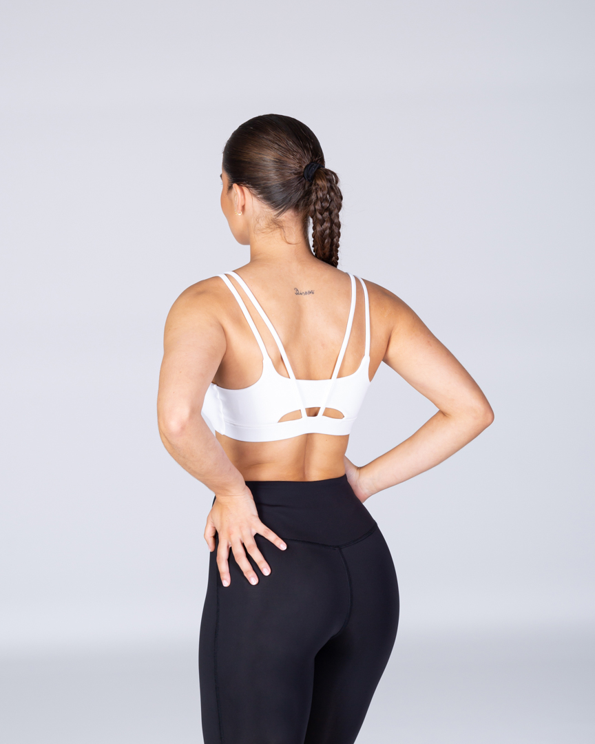 Alternative view of V-FRAME SPORTS BRA LOGO WHITE