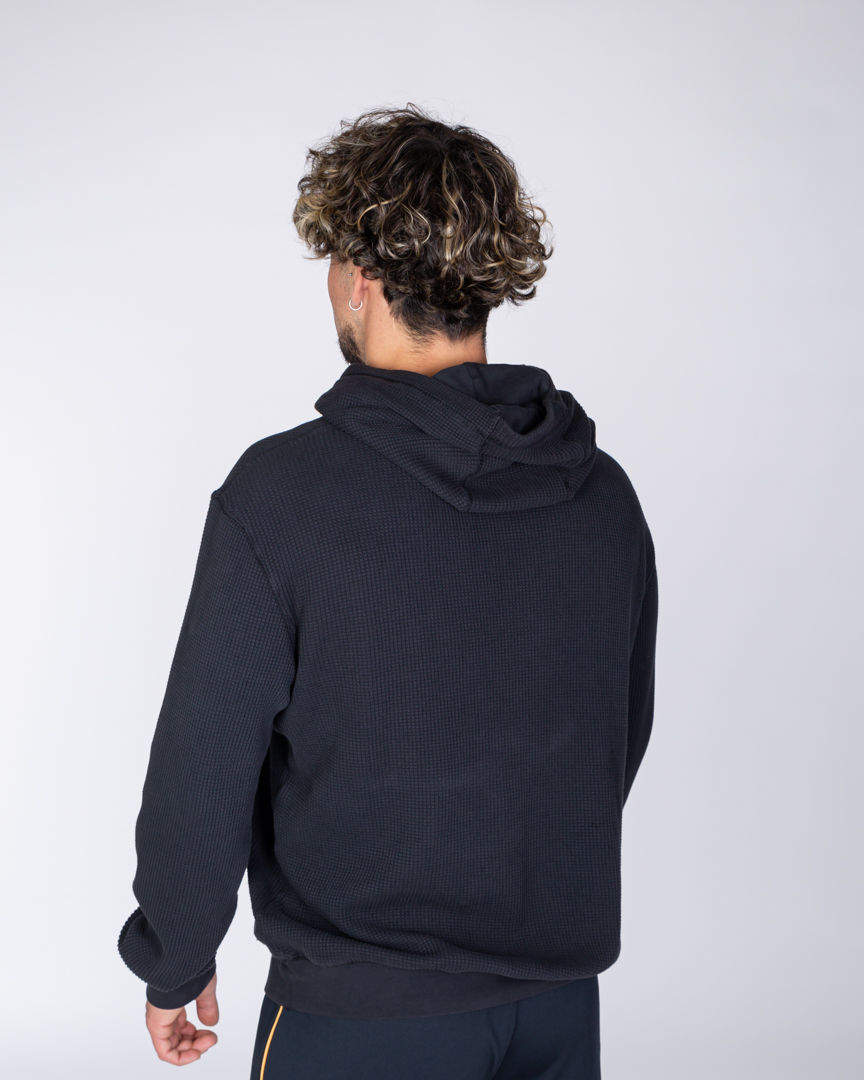HOODIE TEXTURED BLACK - Image 4