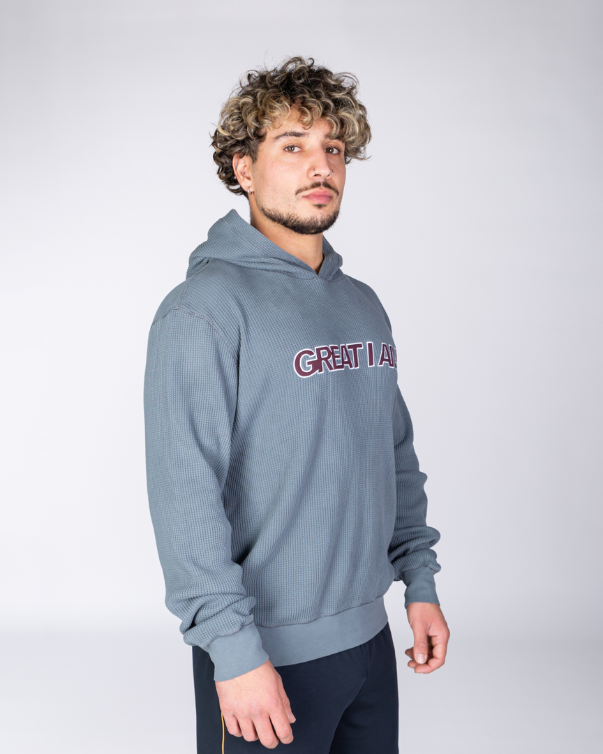 HOODIE TEXTURED GREY - Image 6