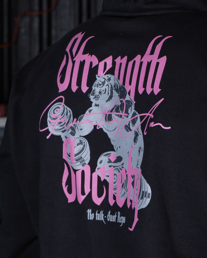 HOODIE STRENGTH SOCIETY BLACK - Great I Am