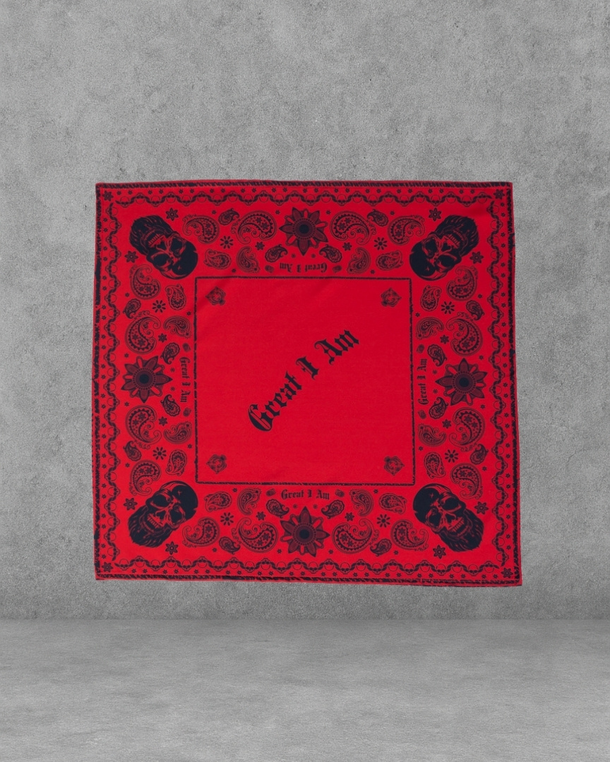 BANDANA SKULLS & CORNUCOPIAS RED