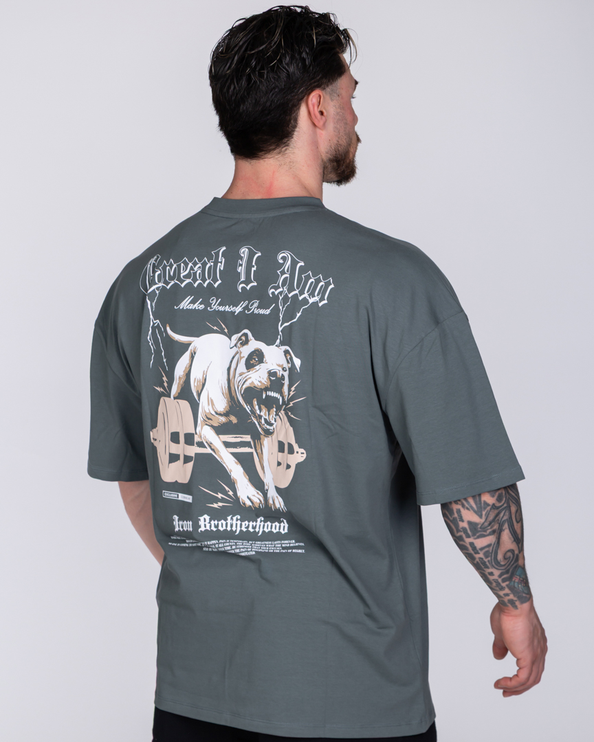 OVERSIZED T-SHIRT PITBULL GREY - Image 3