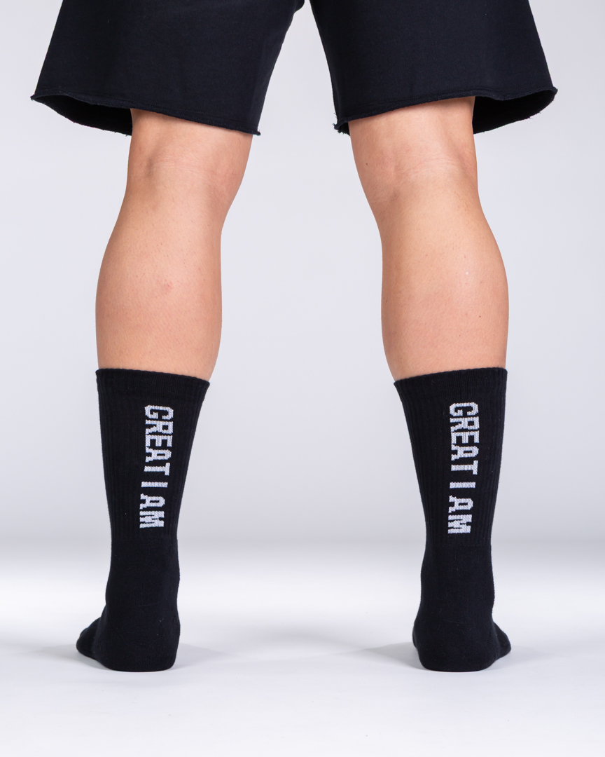 Alternative view of GREAT I AM TRAINING CREW SOCKS BLACK