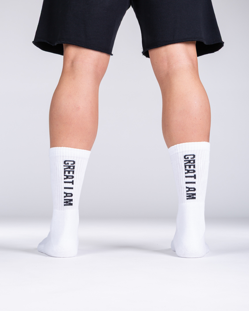 Alternative view of GREAT I AM TRAINING CREW SOCKS WHITE