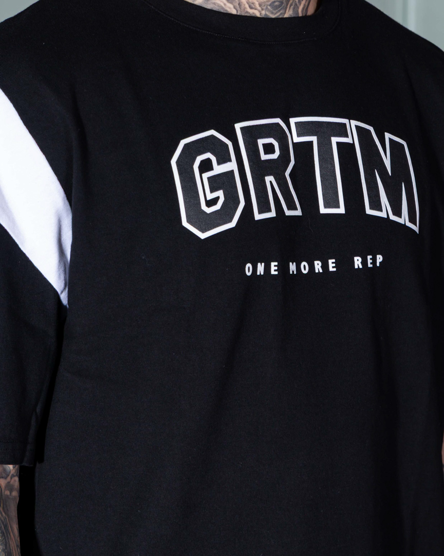 OVERSIZED BASEBALL T-SHIRT GRTM BLACK - Great I Am