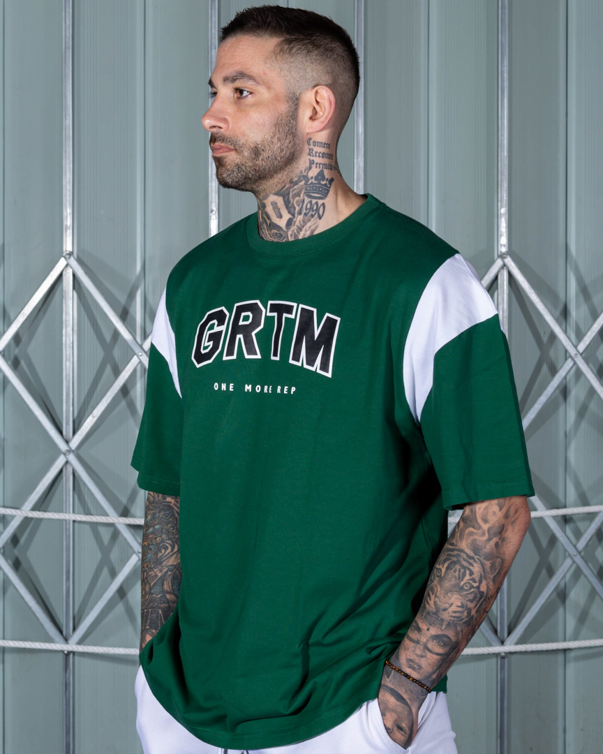 OVERSIZED BASEBALL T-SHIRT GRTM GREEN - Great I Am