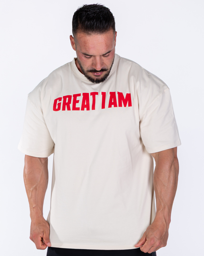 OVERSIZED T-SHIRT CONQUER BEIGE - Image 4