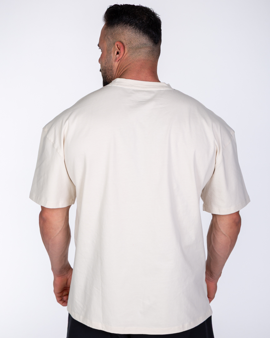 OVERSIZED T-SHIRT CONQUER BEIGE - Image 3