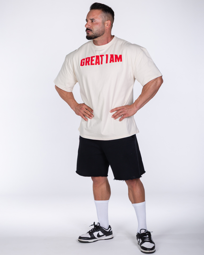 OVERSIZED T-SHIRT CONQUER BEIGE - Image 5