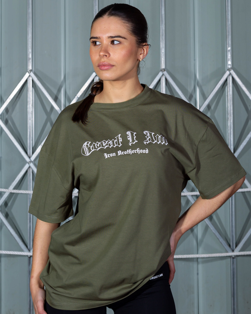 OVERSIZED T-SHIRT PITBULL GREEN - Great I Am