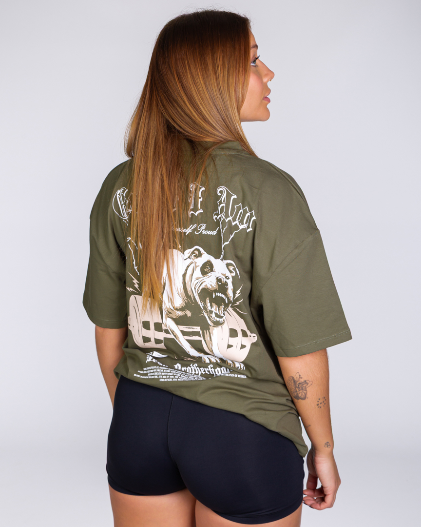OVERSIZED T-SHIRT PITBULL GREEN