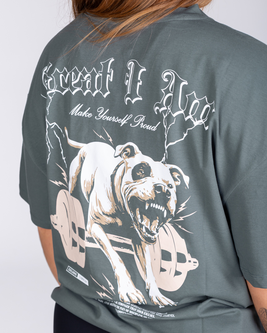 Alternative view of OVERSIZED T-SHIRT PITBULL GREY