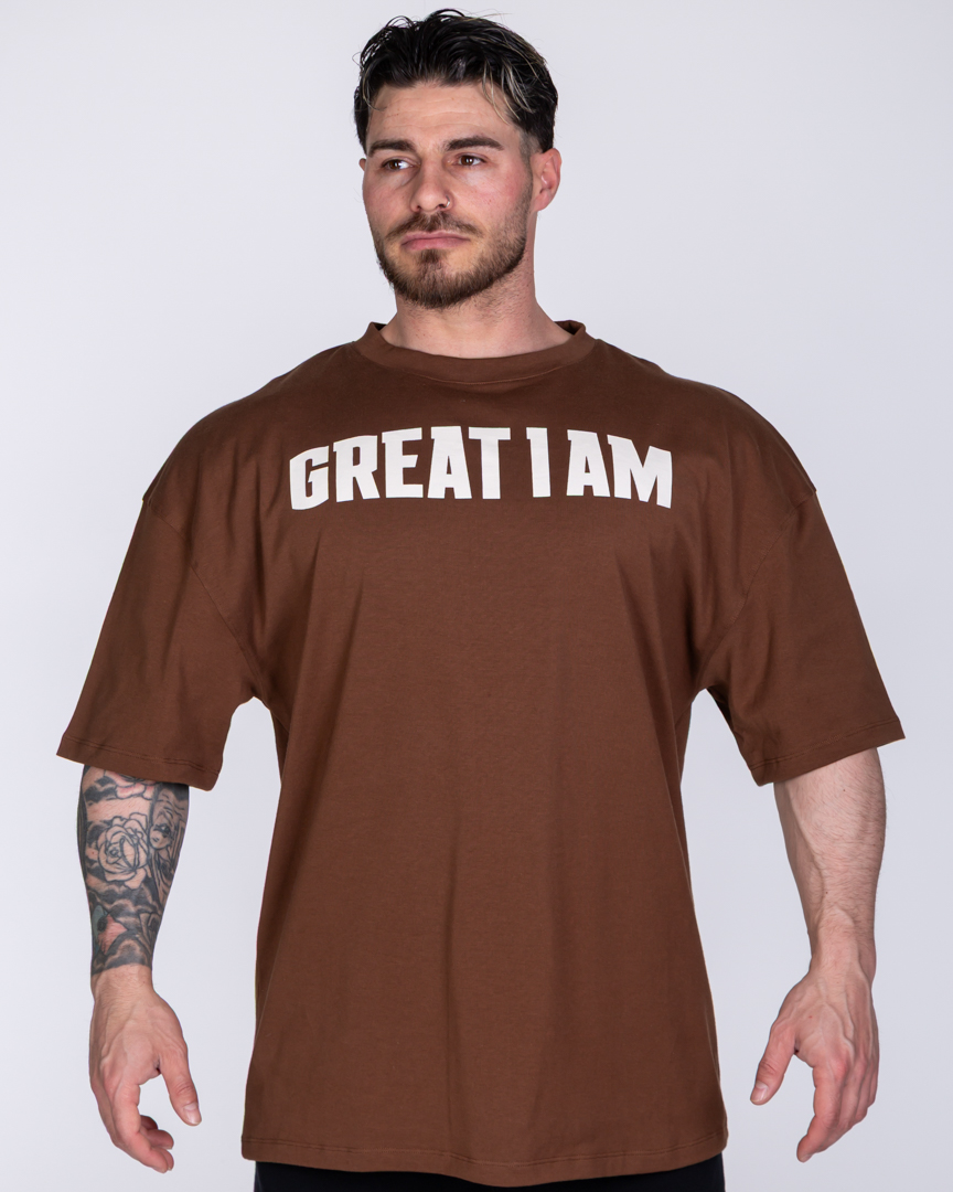 OVERSIZED T-SHIRT CONQUER BROWN