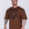 OVERSIZED T-SHIRT TIGER ESSENTIAL BROWN - Great I Am