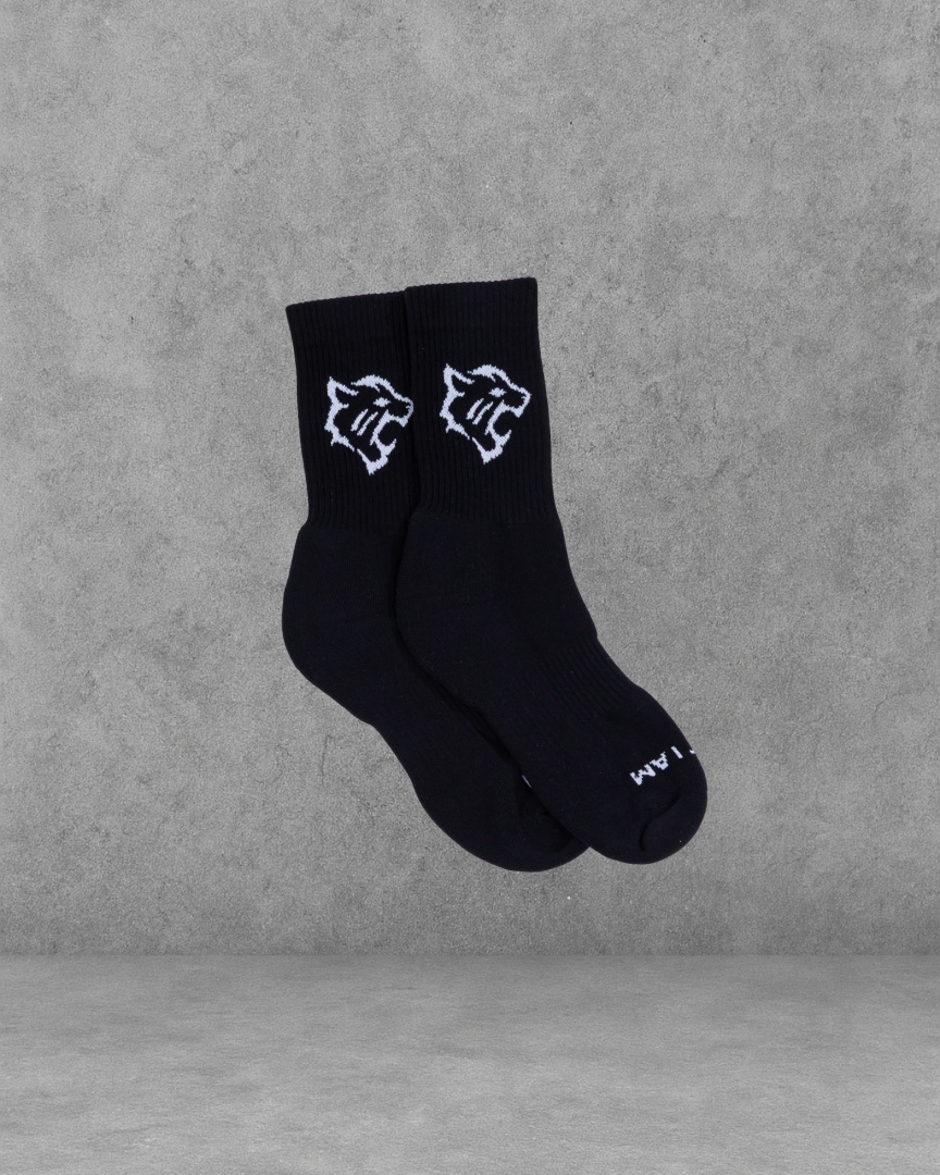 TIGER TRAINING CREW SOCKS BLACK