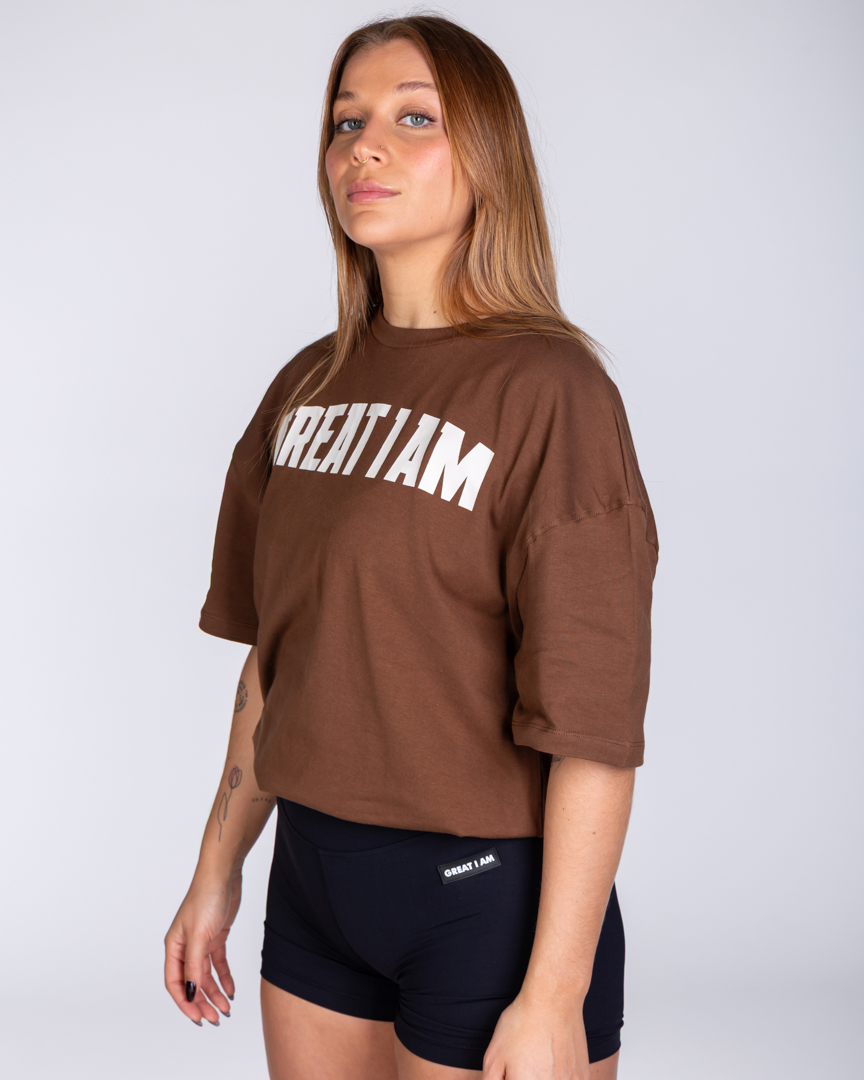 OVERSIZED T-SHIRT CONQUER BROWN - Image 4