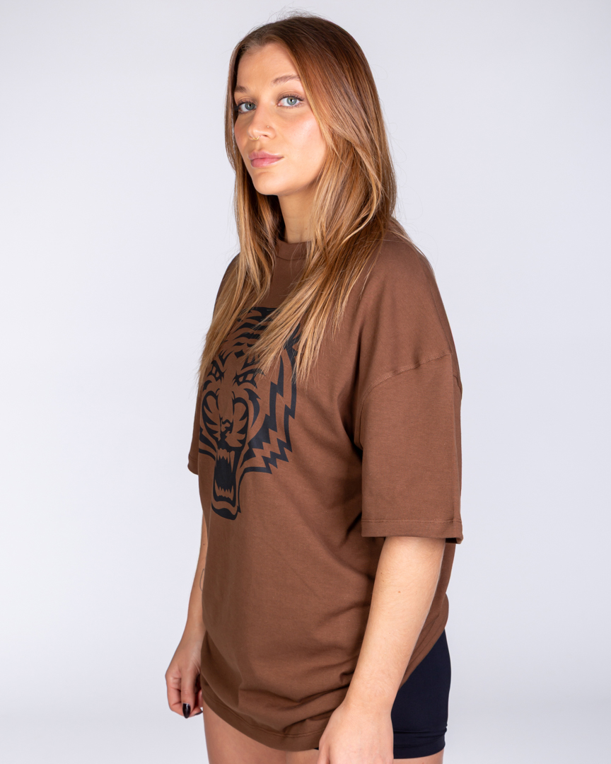 OVERSIZED T-SHIRT TIGER ESSENTIAL BROWN