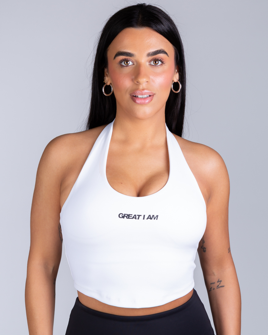 Alternative view of HALTER NECK TOP SOFT CORE FORM WHITE