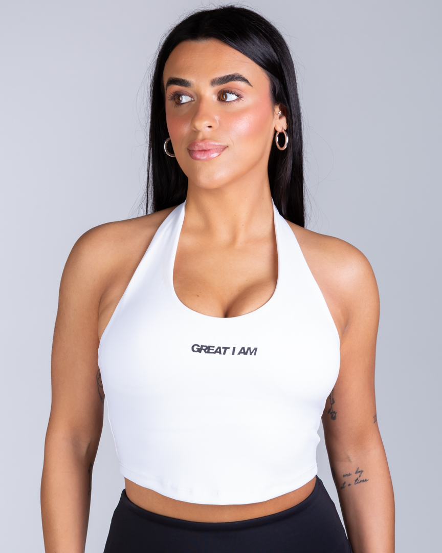 HALTER NECK TOP SOFT CORE FORM WHITE