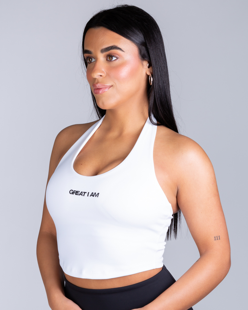HALTER NECK TOP SOFT CORE FORM WHITE - Image 3