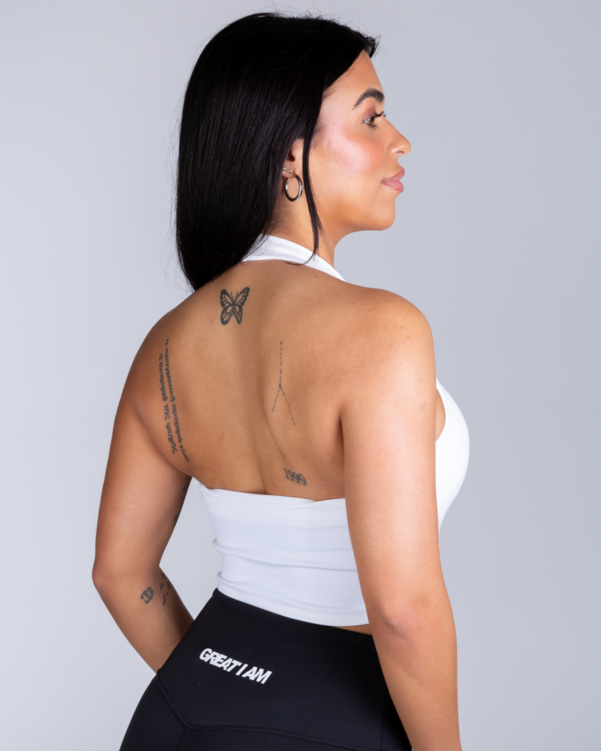HALTER NECK TOP SOFT CORE FORM WHITE - Image 4