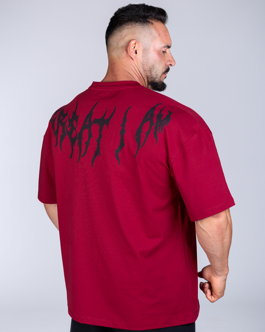 OVERSIZED T-SHIRT DYSTOPIA BURGUNDY