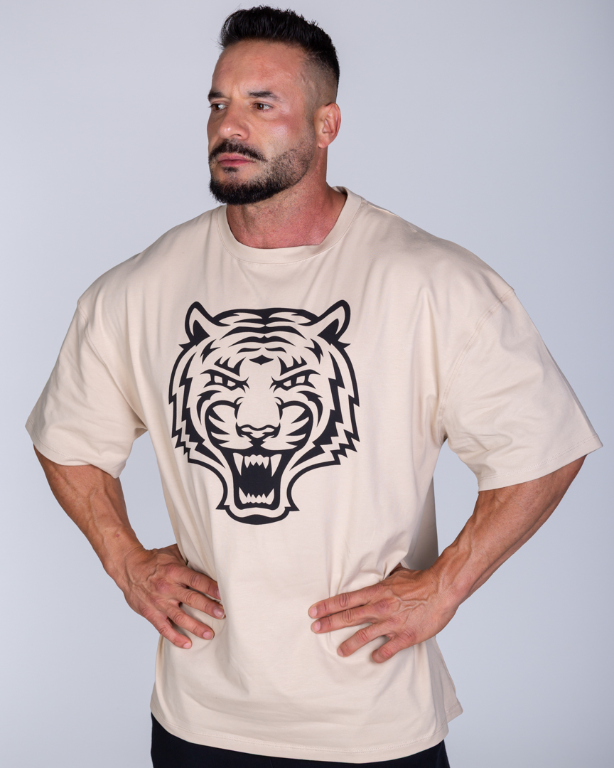 OVERSIZED T-SHIRT TIGER ESSENTIAL BEIGE