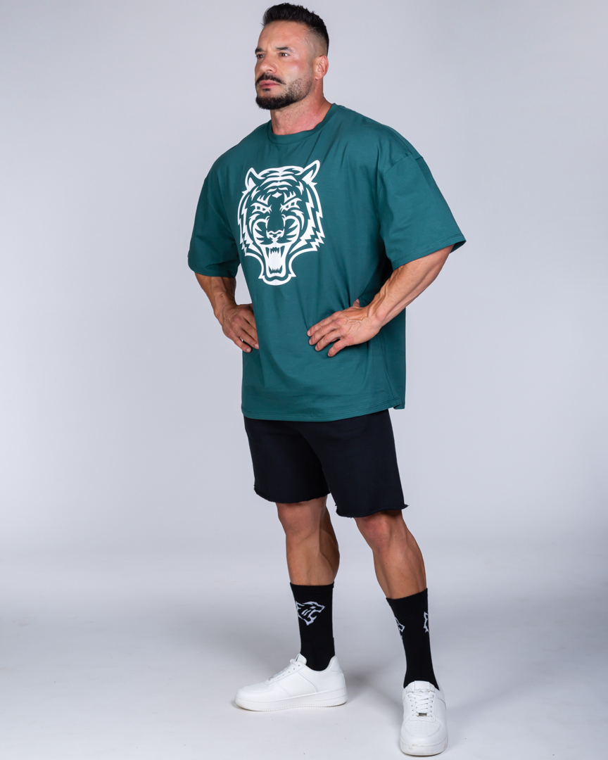 OVERSIZED T-SHIRT TIGER ESSENTIAL GREEN - Image 4