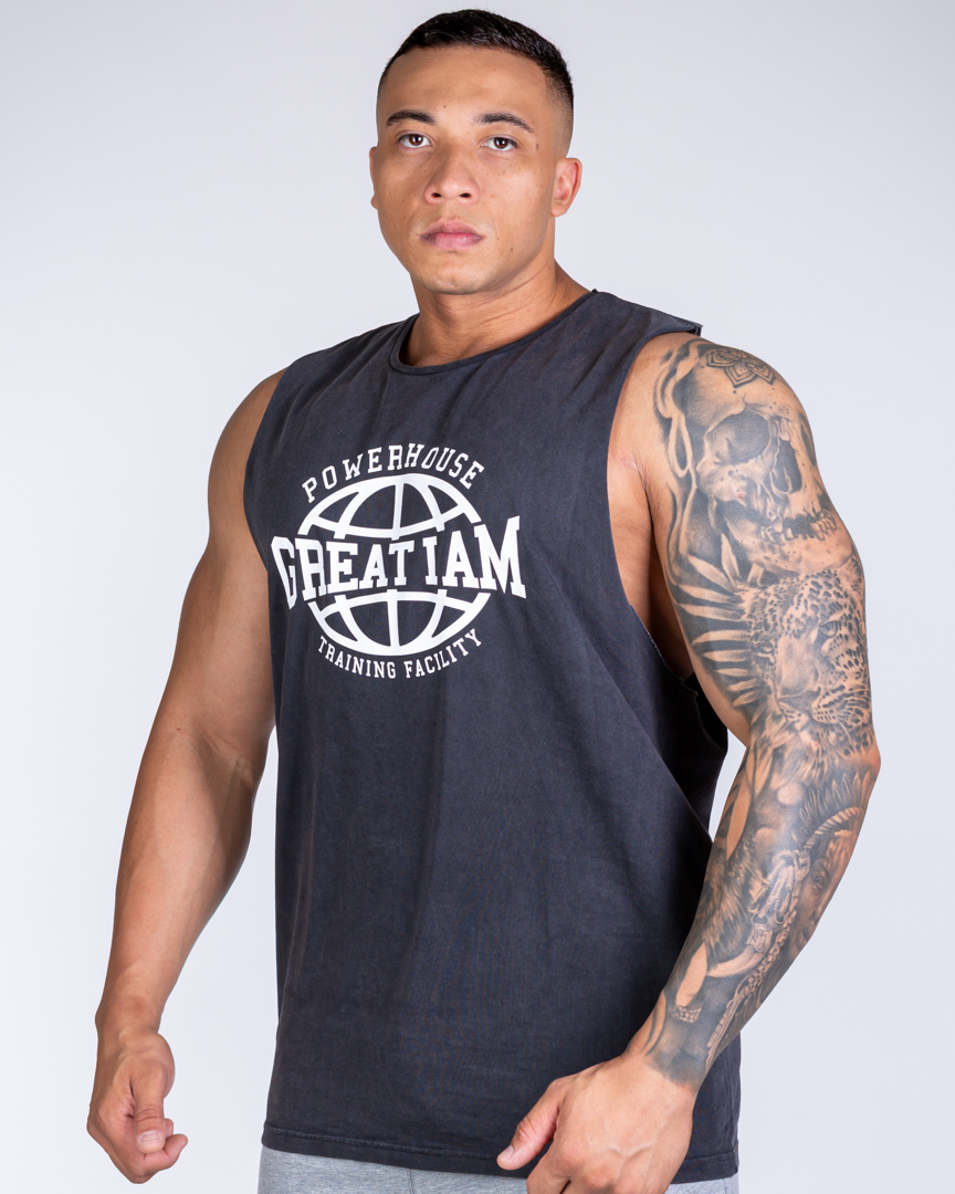 SLEEVELESS POWERHOUSE WASHED