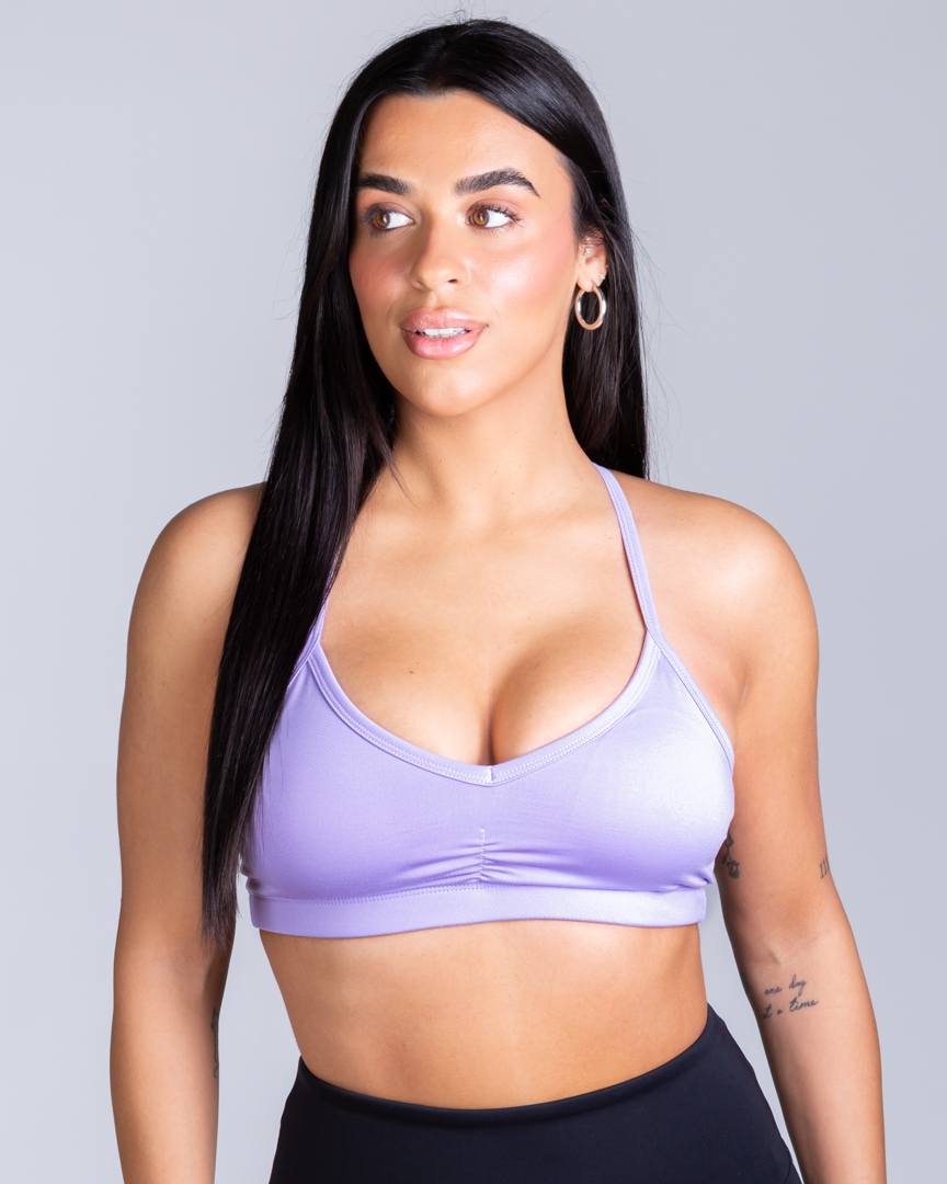 EVERYDAY STRAPPY BRA GREAT I AM PURPLE