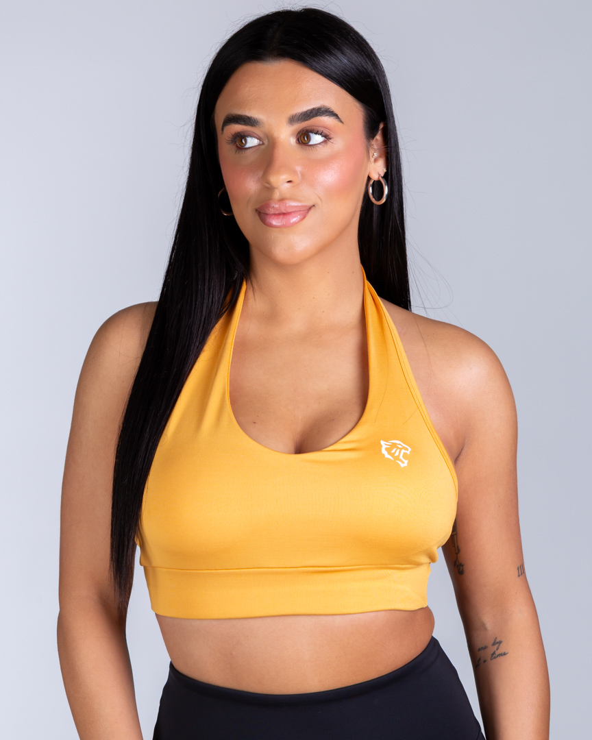 HALTER NECK BRA TIGER ORANGE