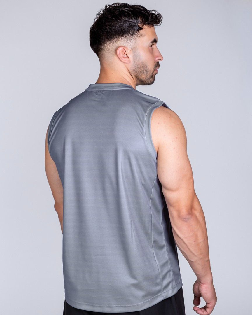 Alternative view of MUSCLE FIT TANKTOP GREY