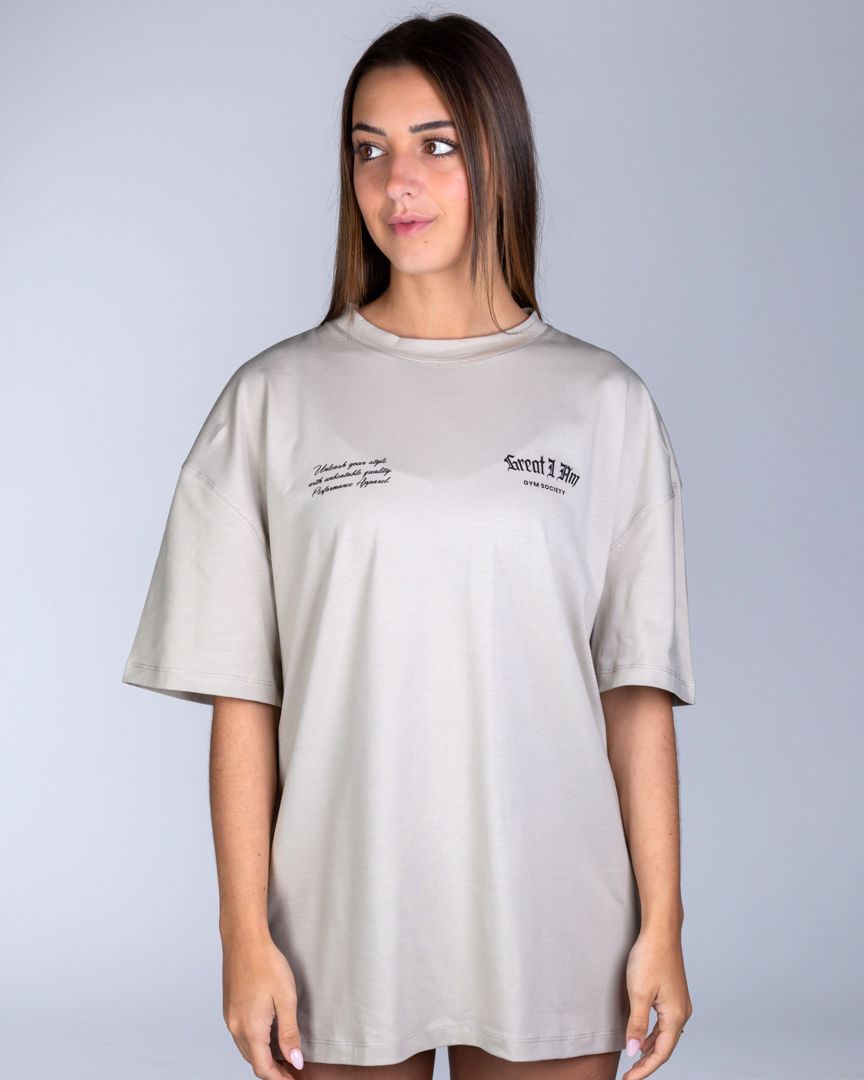 Alternative view of OVERSIZED T-SHIRT GYM SOCIETY BEIGE
