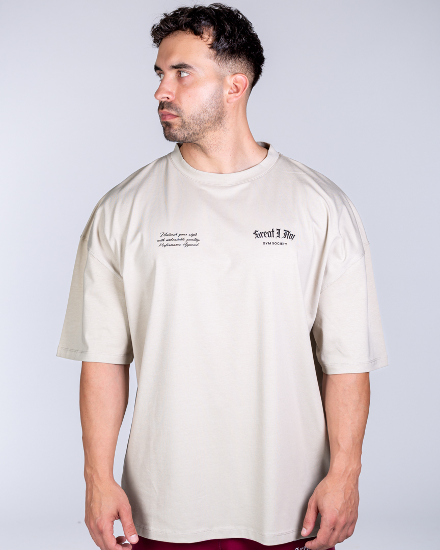 Alternative view of OVERSIZED T-SHIRT GYM SOCIETY BEIGE