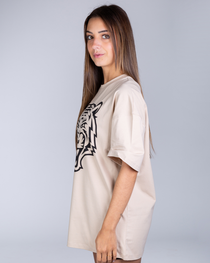 OVERSIZED T-SHIRT TIGER ESSENTIAL BEIGE - Image 6