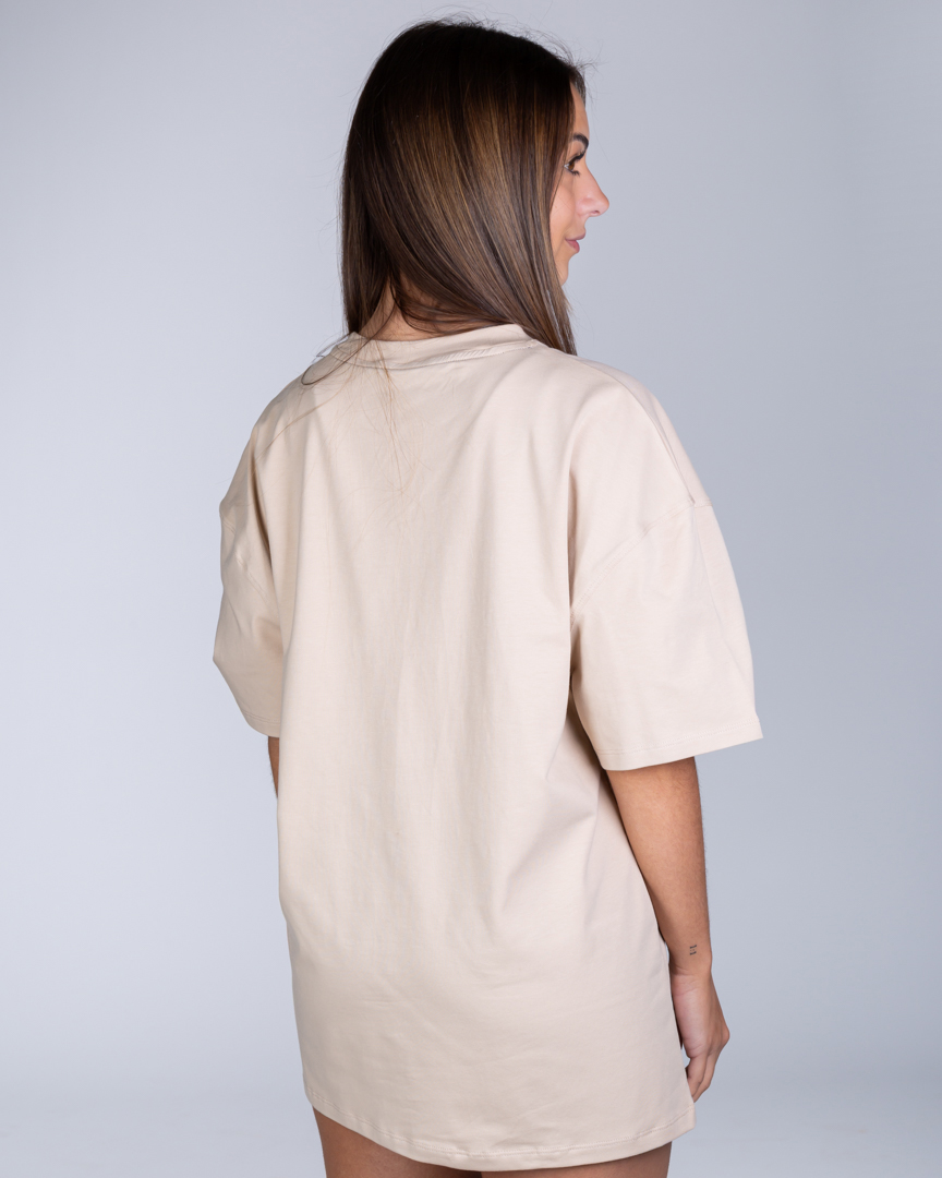 OVERSIZED T-SHIRT TIGER ESSENTIAL BEIGE - Image 4