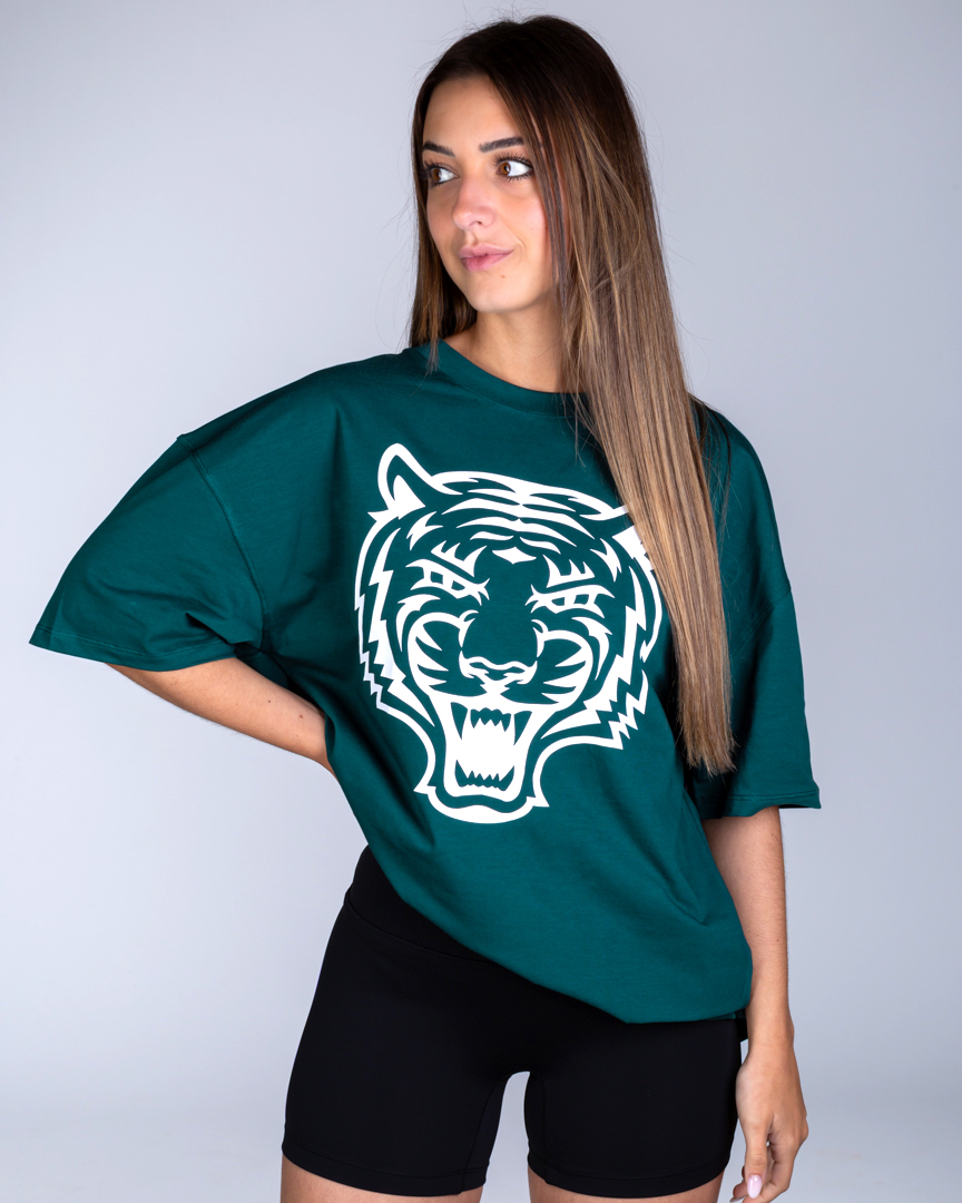 OVERSIZED T-SHIRT TIGER ESSENTIAL GREEN