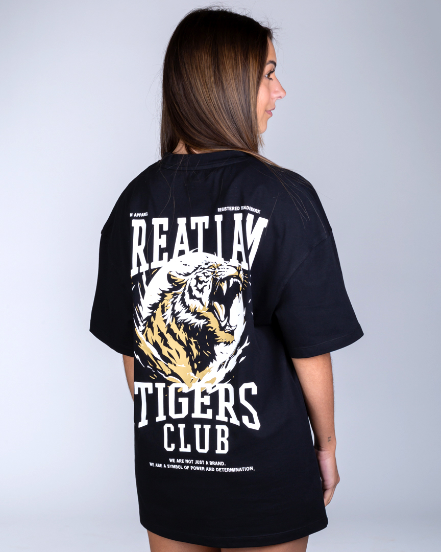 OVERSIZED T-SHIRT TIGERS CLUB BLACK
