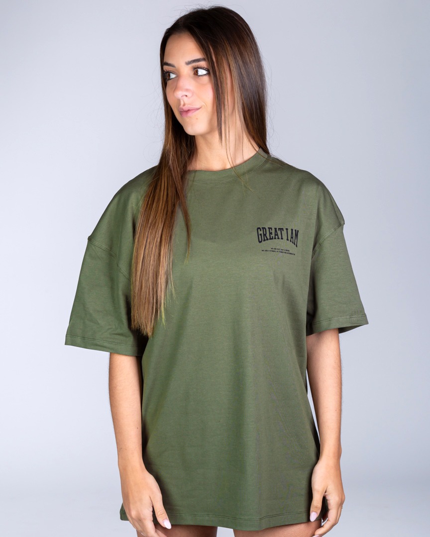 Alternative view of OVERSIZED T-SHIRT TIGERS CLUB GREEN